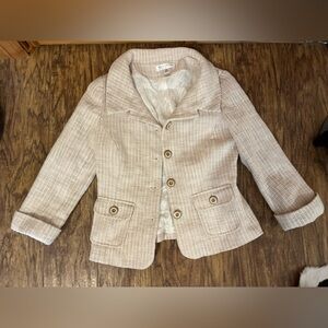 Tan Tweed Blazer White House Black Market
